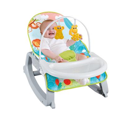 China modern 2 in 1 baby dining chair baby rocker musical chair vibrate rockers for babies for sale