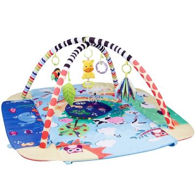 China Soft Toy 5 in 1 Baby Gym Play Mat Baby Play Mat Musical Play Mat with Balls for sale