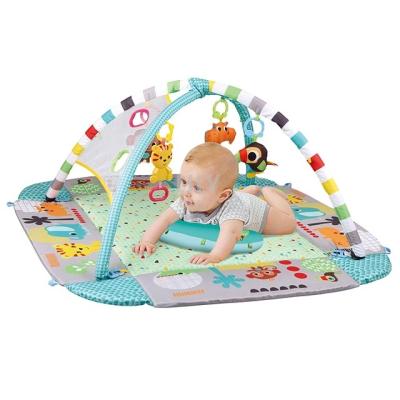 China Soft Toy Hot Selling Good Quality Green Cotton 5 In 1 Large Baby Play Mat For Baby Kid for sale