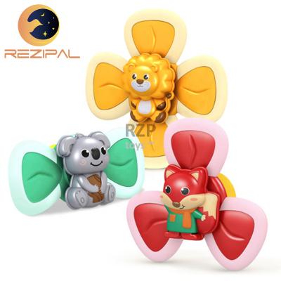 China Baby Toy Stress Relief Baby Spinner Bath Toy Animal Fidget Finger Spinning Bathroom Kids Dabbling Sounds Shower Squeezes for sale