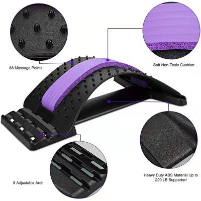 China Orthopedic Neck Stretcher Back Purple Lumbar Support Back Core Massager for Lower Back Pain Relief for sale