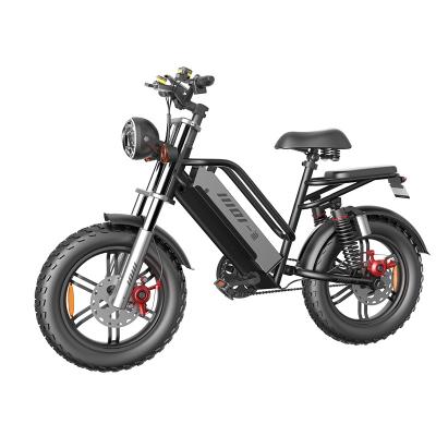 China New D70 20inch Long Arrival Mileage Model Green Max Seat Motor Vehicle Big Wheel Steel Adult Bike Fatbike Electric Bicycle for sale