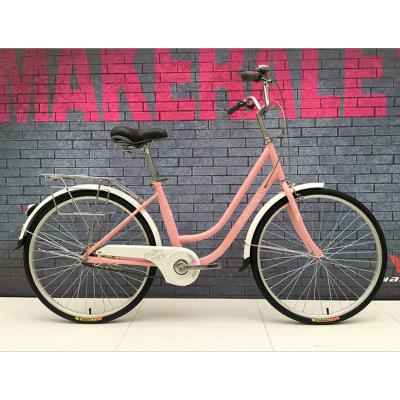 China Ride Road Bikes Hot Selling 26 Inch Pink Classic Ladies Bicycle City Bike Adult Bicycle for sale