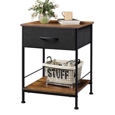 China Other Nightstand With Cloth Storage Drawer Simple Design Bedside Table Nightstands for sale