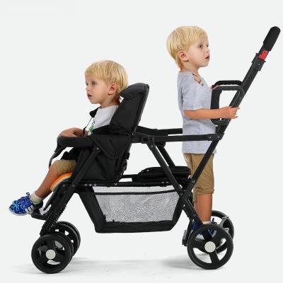 China Cotton Baby Stroller Twin Trolley Folding Lightweight Lying Stroller for sale