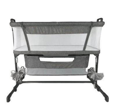 China Wholesale Portable Crib Firm Metal Manufacturers Baby Crib Stainless Steel Baby Bed Crib With Mosquito Net Factory Kids Cribs for sale