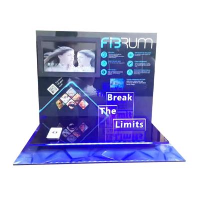 China 3C products display stand custom design 10.1 inch lcd screen acrylic perspex mobile stand stand display stand with LED for sale