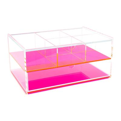 China Custom Acrylic Perspex DISPLAY WINNER Acrylic Neon Display Organizer Neon Box for sale