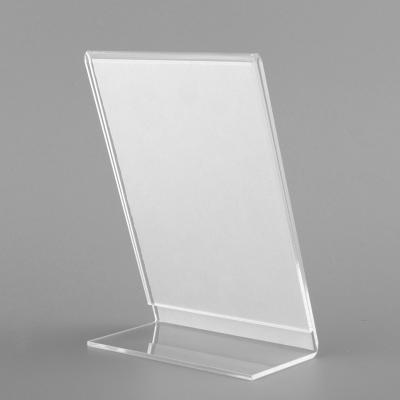 China Deli Flyer Acrylic Table Displaying Menu Holder , Acrylic Table Top Sign Holder for sale