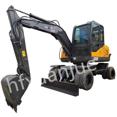 China Old 80S Jinggong Excavator Used Wheeled Excavators 6200kg for sale