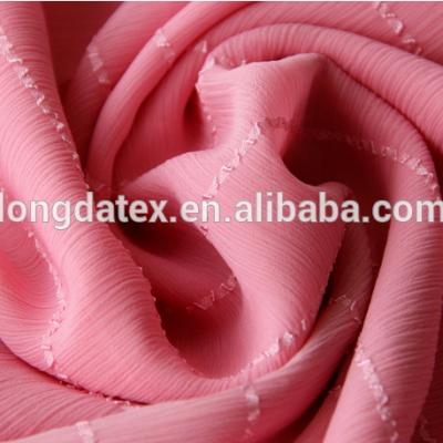 China Antistatic Hot Sale Pleated Polyester Fabric , Pleated Fabric For Dresses for sale