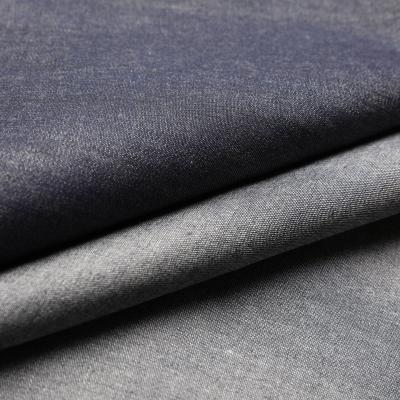 China Antistatic high quality 1/2 twill cotton elastane fabric, dark blue bamboo stretch denim fabric prices for sale