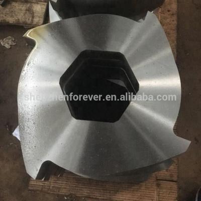 China Forever Recycling Double Shaft Scrap Metal Recycling Shredder Machine Blades for sale