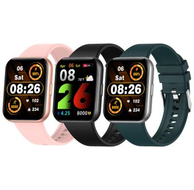 China Custom Rectangular Curved Touch Screen Amoled Screen Health Sports Men Gps Smart Watch for sale