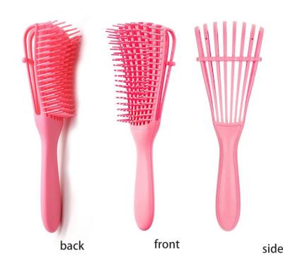 China Waterproof Private Label Wide Tooth Shampoo Parting Detangle Men Women Comb Brush Black Hair for sale