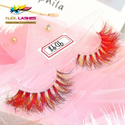 China Beautiful Natural Soft Custom Color Cruelty Mink Hair Diamond Lashes 3d Free Silk Eyelashes for sale