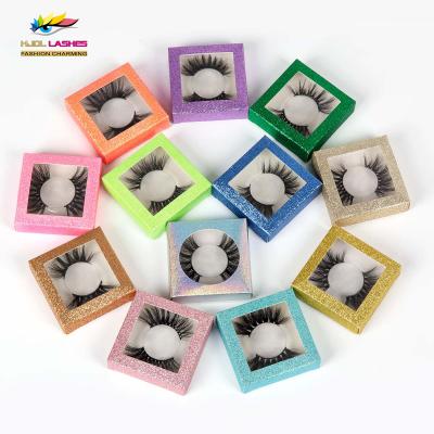 China Wholesale Multi Length Cruelty Free Private Label Eyelash Box Pink Glitter Eyelash 3D Mink Eyelashes for sale