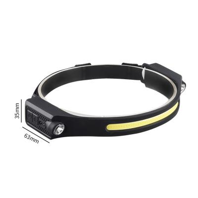 China Convenient ABS LED Light Headlight Rechargeable Headlamp For Camping Hiking Fishing for sale