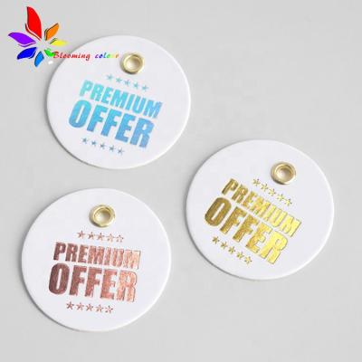 China China Viable Factory Custom Logo White Matte Paper Clothing Hang Tag Laser Garment Accessories Hang Tags for sale