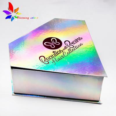 China Recycled Materials Wholesale Diamond Shape Laser Paper Cover Large Size Paper Box With Printing Logo for sale