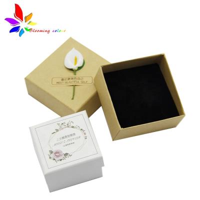 China Custom Luxury Paper Recycled Materials Necklace Jewelry Box Ring Packaging Gift Jewelry Box With Logo Printed for sale