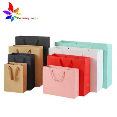 China Custom Recyclable Wholesale Custom Colored High Quality Cheaper Paper Bag Logo Paper Bags for sale