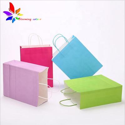 China High Quality Recyclable Recyclable Kraft Paper Bag Shopping Bag Gift Bag With Handles for sale