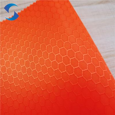 Κίνα 155gm 100 Polyester Jacquard Woven PU1000 Honeycomb Oxford Fabric Για τσάντες Εφοδιασμός αποσκευών προς πώληση