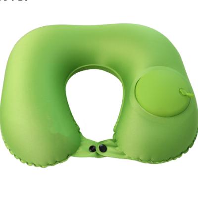 China Ultralight Massage Hand Press Inflatable Cylindrical Travel Cervical Pillow for sale