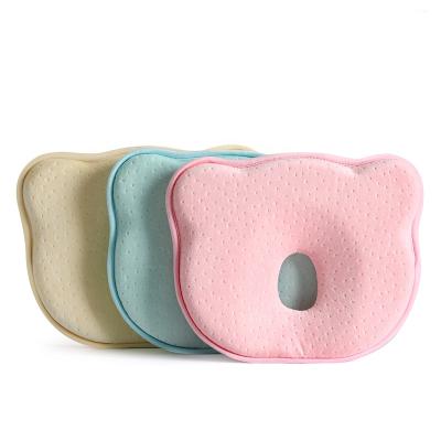 China Orthopedic Newborn Infant Sleeping Memory Head Baby Couch Pillow Anti Rolling Flat Baby for sale