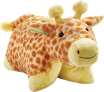 China Custom Plush Cotton Stuffed Holding Doll Pillow Hugging Cushion Baby Toys Giraffe Plush Pillow for sale