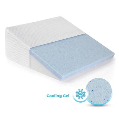 China Wholesale Cool Gel Infused Triangle Elevated Bed Pillow Caring Foam Support Memory Foam Wedge Pillow for sale