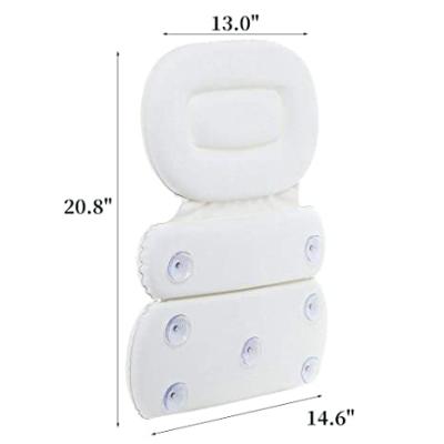 China Viable Washable Bathtub Mesh Pillow 7 Suction Cups Relieve Bath Pillow Manufacturer Waterproof Bath Pillow for sale