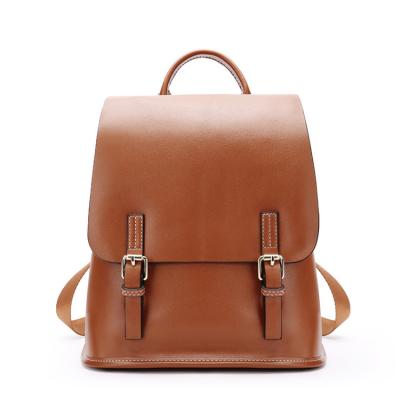 China Best Selling Waterproof Vintage Backpack Bag Real Leather Backpack Ladies Backpack for sale