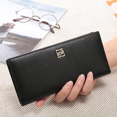 China Private Label Waterproof Leather Clips Ladies Pure Leather Women Small Purse for sale