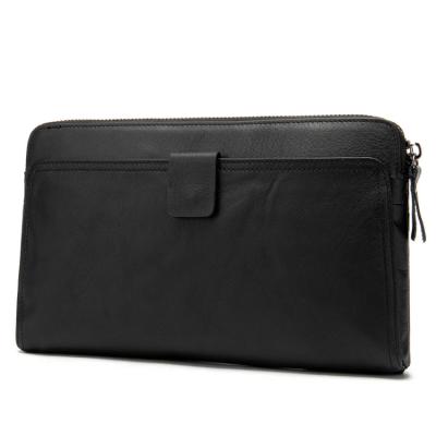 China OEM Luxury Waterproof Slim Men's Genuine Leather Long Wallet Made Of Genuine Leather for sale