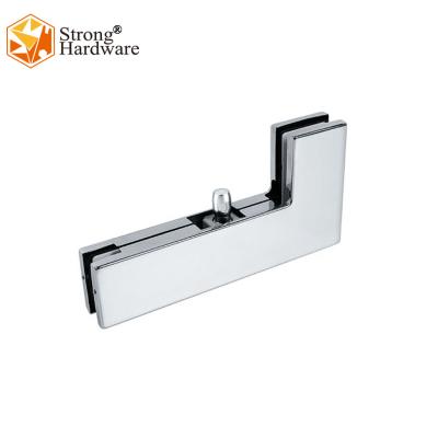 China Easy To Install And Safe SF-040 Glass Top Door Hardware /L Shape Clamps Glass Door Patch Fit Price for sale