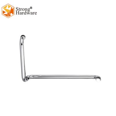 China L shape stainless steel201/304 glass bathroom L shape diameter19/25mm handle sliding shower door handle for sale