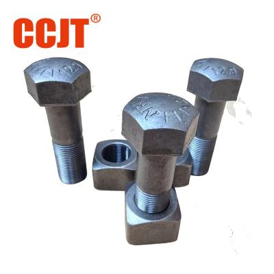 China Heavy Duty Excavator Track Bolts Forging Casting 12.9 Plow Bolt Nut PC300/ PC400/ D65/ D85/ D155/ D355/ D375/ D275 for sale