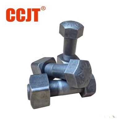 China Strength Carbon Steel Plow Excavator Track Bolts For PC300/ PC400/ D65/ D85/ D155/ D355/ D375/ D275 for sale