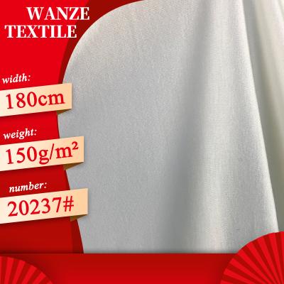 China Silky Stretch Amino Acid Silk Fabric Protein Fiber Fabric Breathable Functional Cool White T-shirt Knitted Fabric for sale