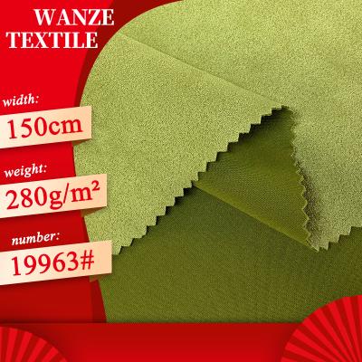 China Stretch Bags Shoes Elastic Suede Fabric 220g 280g 320g Air Suede Elastic Knitted Fabric For Pants Workwear Elastic Wholesale for sale