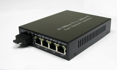 China Puertos RJ45 del convertidor 4 de Ethernet de la fibra óptica medios para VLANS/la red en venta