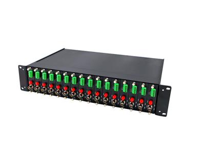 China 2U Rack Mount Fiber Media Converter 720 / 1080P With 10MHz Bandwidth for sale