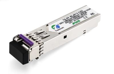 中国 120KMの間隔繊維の光学トランシーバーSFP BIDI DDM 1.25Gの速度1490/1550nm 販売のため