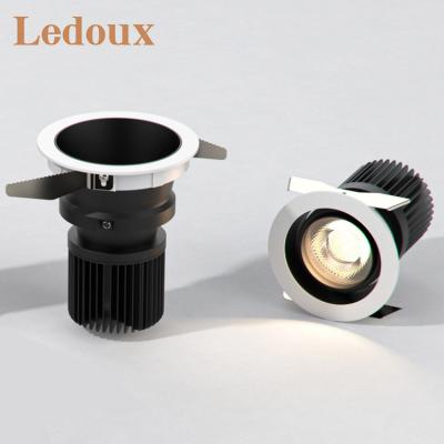 China LEDOUX High Power Adjustable Ceiling Modern Design Angle Recessed Down Light 10W 15W 20W 30W LED Downlight for sale