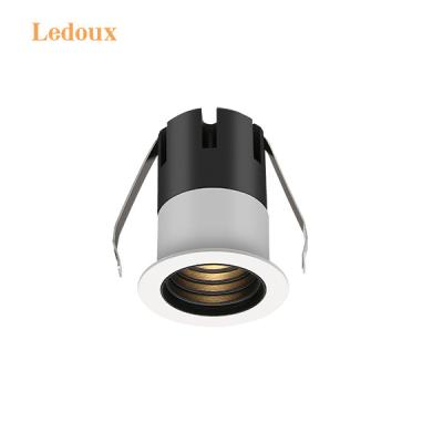 China Modern LEDOUX 2W Fixed Light Anti-glare Small LED Downlights 3inch Mini Round Down Light Whole Ceiling Spot Light for sale