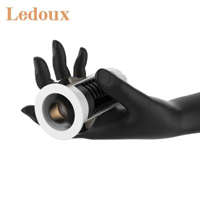 China LEDOUX Anti Glare Ceiling Recessed Spot Light Exhibition Hall Cabinet 8W LED Spotlight Anti Glare Easy Installation for sale