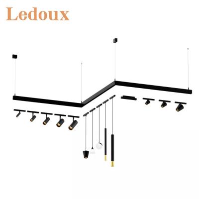 China Anti-glare/Adjustable/Dimming Control LEDOUX 2022 Color Focus Mounted Magnetic Track System 3W 8W 10W 15W 20W 30W LED Track Lighting for sale