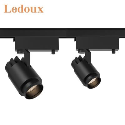 China LEDOUX Anti-Glare/Adjustable/Zoomable High Power Recessed Track Ceiling Option Honeycomb Glass Track Pendant Mounted Light 20W 30W LED for sale